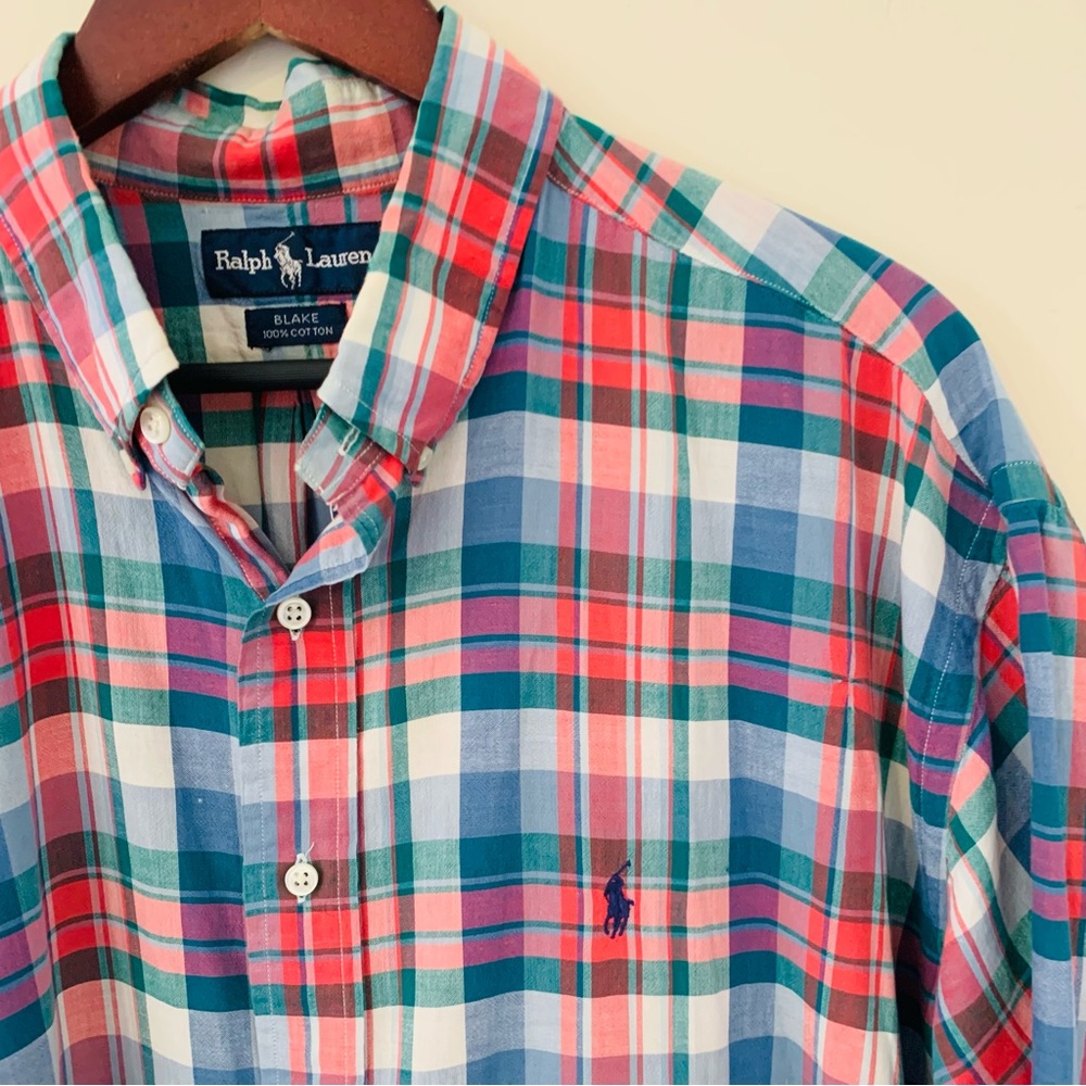 Vintage Ralph Lauren Spring Button Down Shirt XL